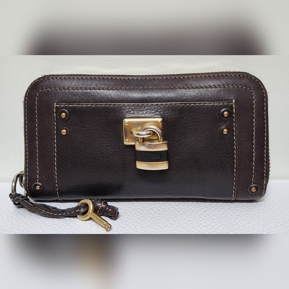 CHLOE Paddington Leather Wallet with Lock & Key - Picture 4 of 16